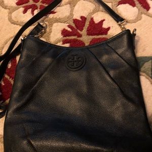 Authentic Tory Burch black/Gold leather crossbody